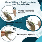 Anzol Luminoso para Camarão Vivo