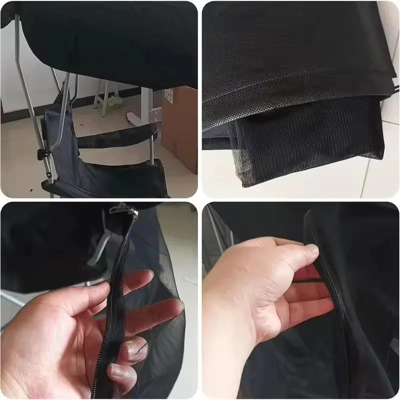 Cadeira de Pesca Dobrável com Toldo e Tela Mosquiteira